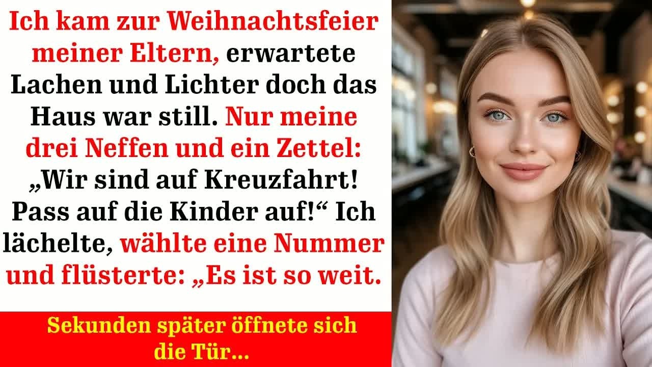 Das stille Weihnachtsfest： Als ich die Tür öffnete, begann der wahre Schock