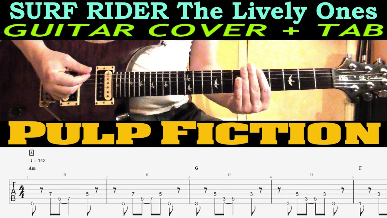 Surf Rider GUITAR LESSON COVER with TAB | PULP FICTION The Lively Ones