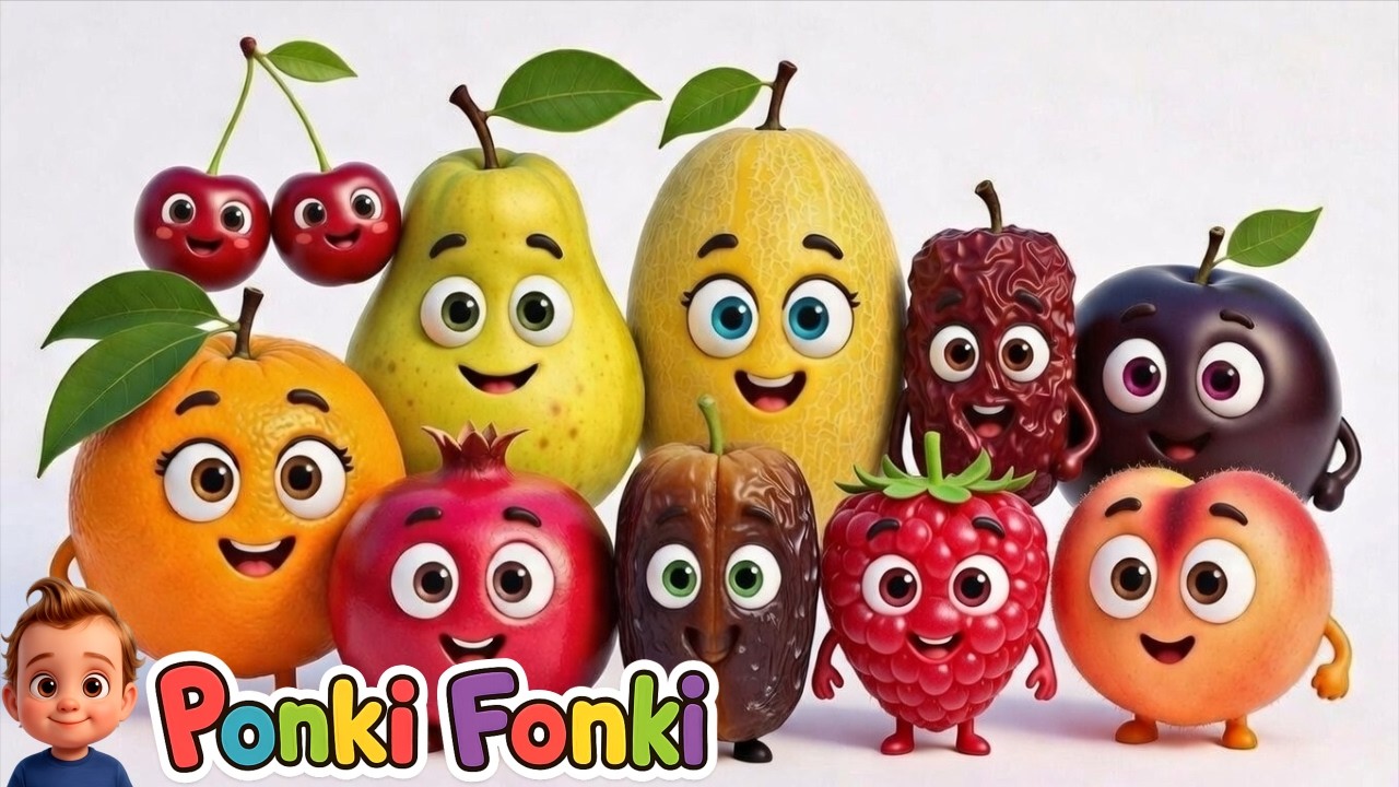 Meyvelerle Tanışalım! 🍒🍑🍐 | @PonkiFonki ile Meyveleri Öğreniyoruz