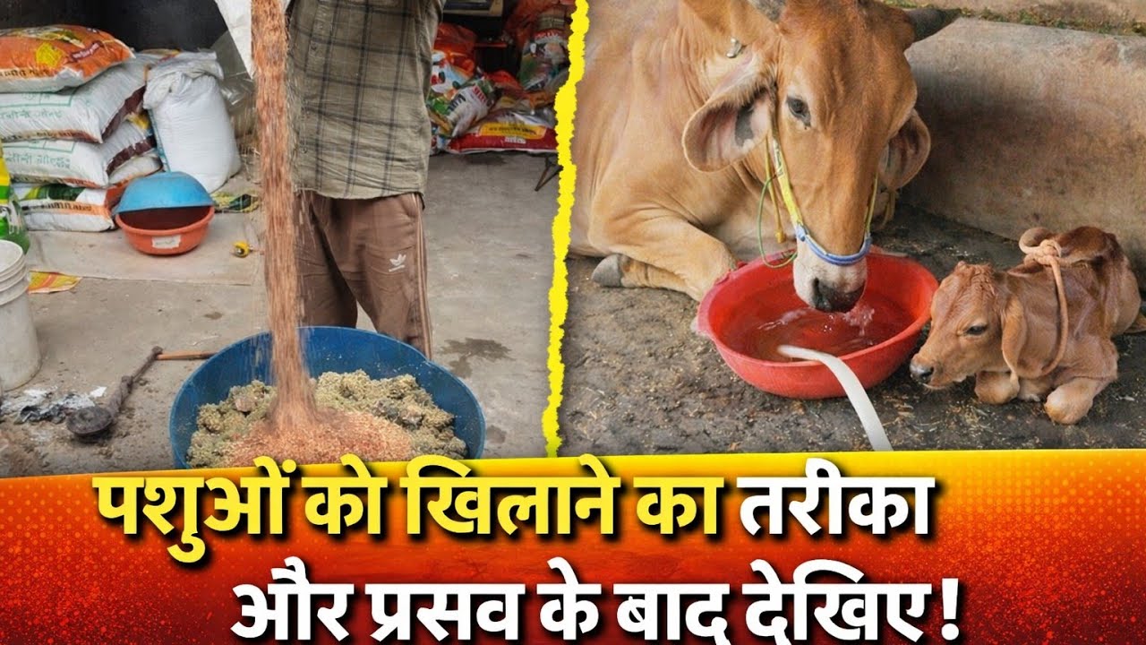 खाल और चने का छिलका पानी में भिगोकर 🐄 | गाय को पिलाया ताजा पानी, देखिए पूरा तरीका!