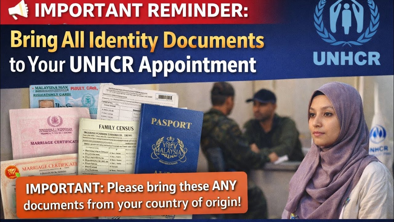 IMPORTANT REMINDER: Bring All Identity Documents to Your UNHCR Appointment Rohingya Reality Tv