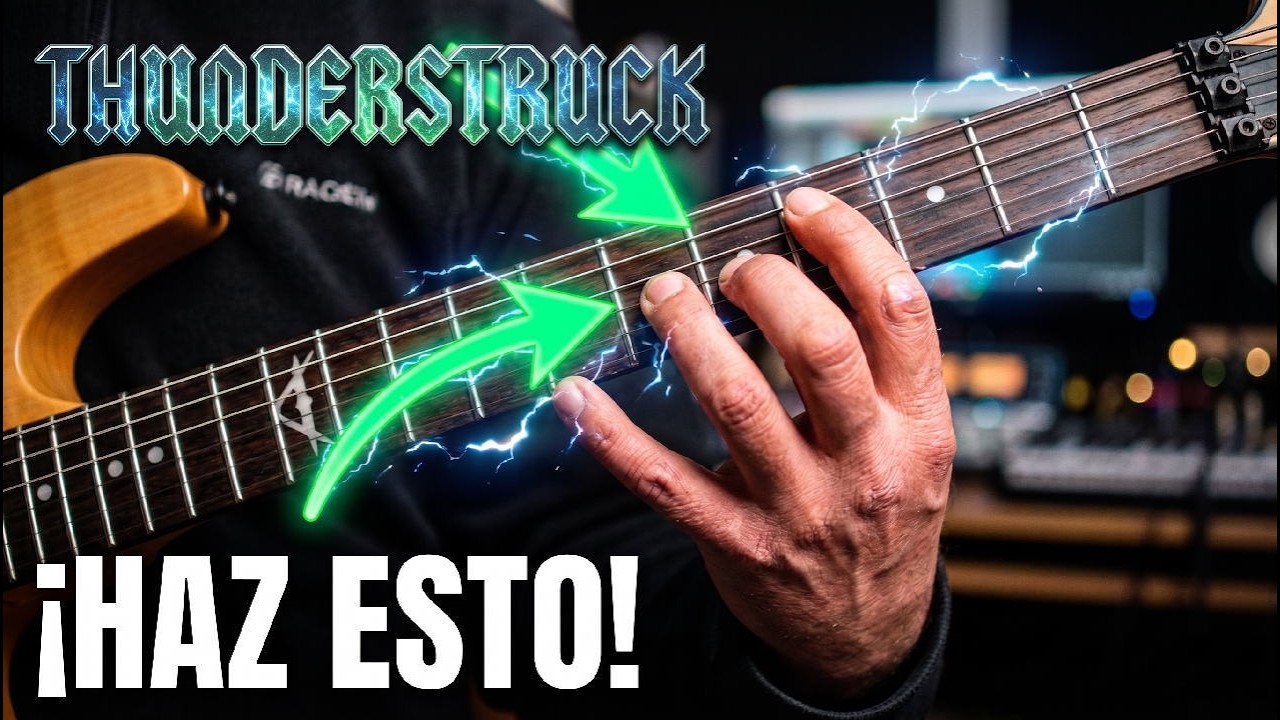 ¡EL SECRETO del RIFF de THUNDERSTRUCK! ⚡ Tocar AC/DC en Guitarra (Técnica Ligados)