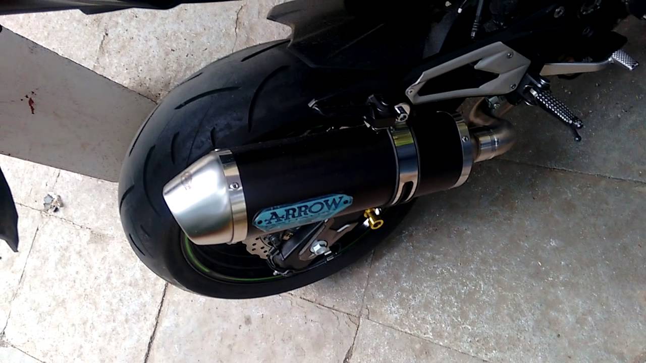 Kawasaki Z800 Arrow race-tech exhaust w/o baffle.