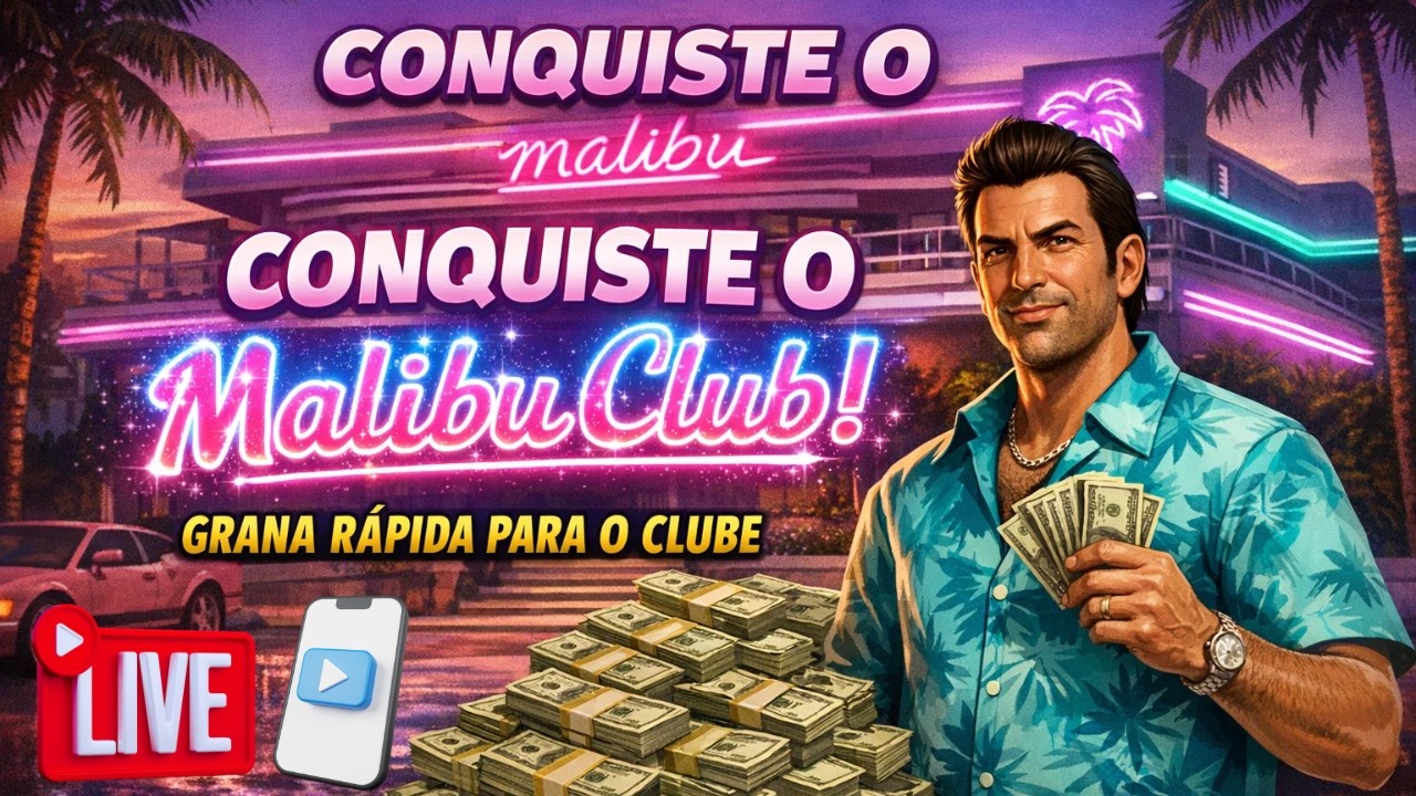 Como Juntar Grana Para o Malibu Club em GTA Vice City - Live Especial! #liveshorts