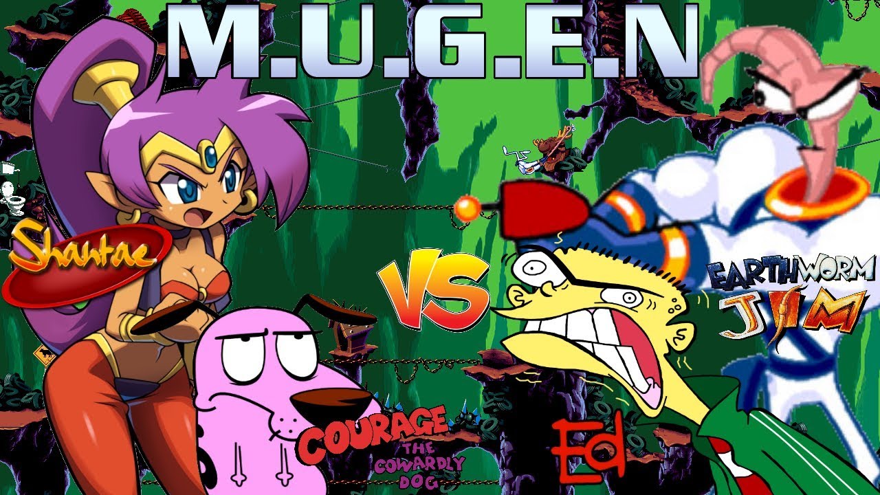 MUGEN Shantae and Courage Vs. Earthworm Jim and Ed
