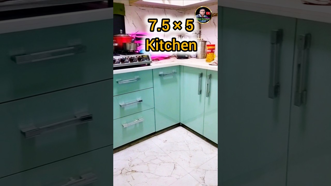 7.5&times;5 l shape kitchen interior design ideas 2026 | kitchen design #interiordesign #kitchen