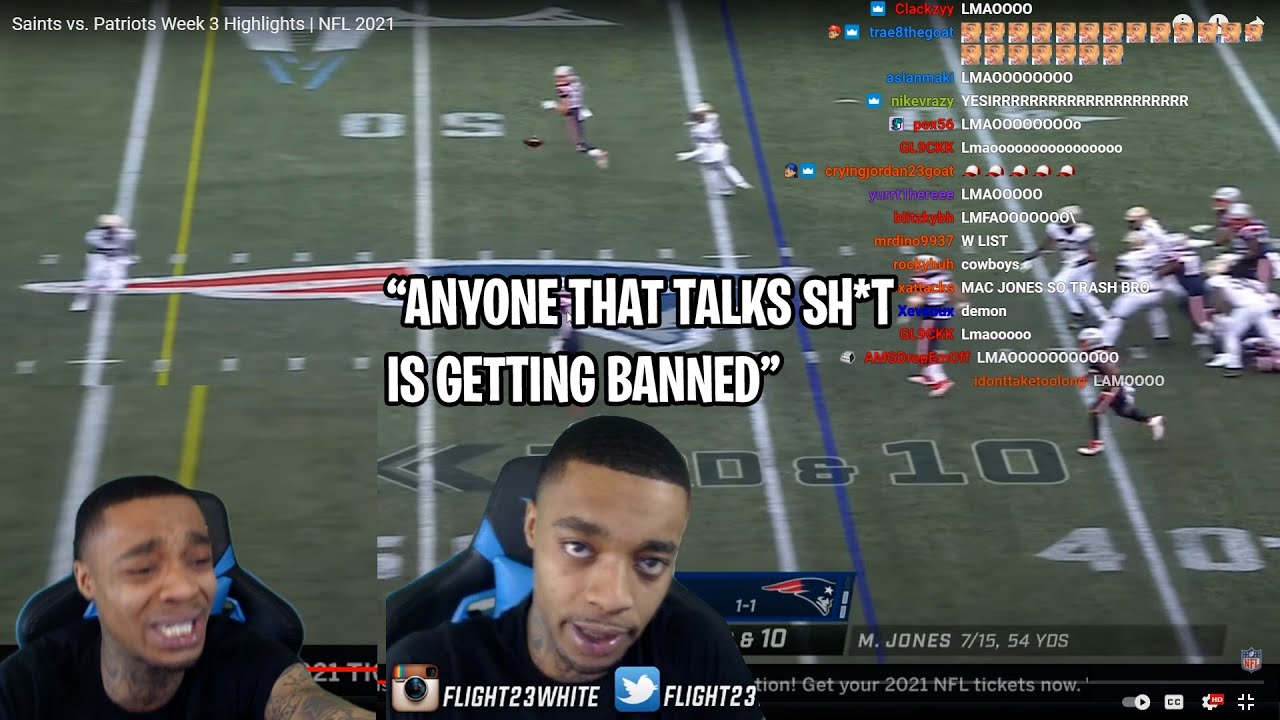 FlightReacts Cries After Saints vs. Patriots Week 3 Highlights | NFL 2021 REACTION 😂😂😭