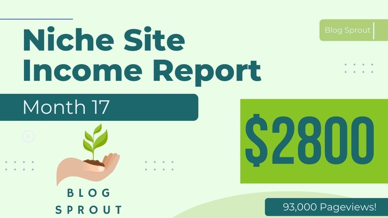 Month 17 Niche Site Income Report ($2800, 93,000 pageviews)