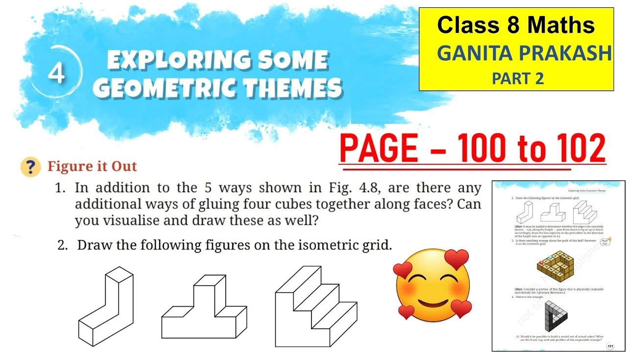 Class 8 maths ganita prakash part 2 | Chapter 4 exploring some geometric themes | Page 100, 101, 102