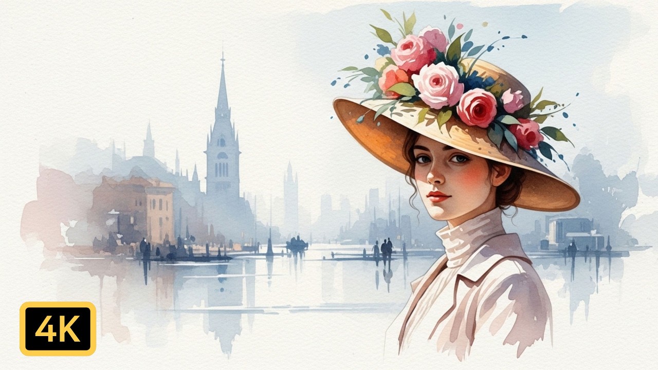 Timeless Garden Journey, From Belle Époque Elegance to Modern Romance in Watercolor