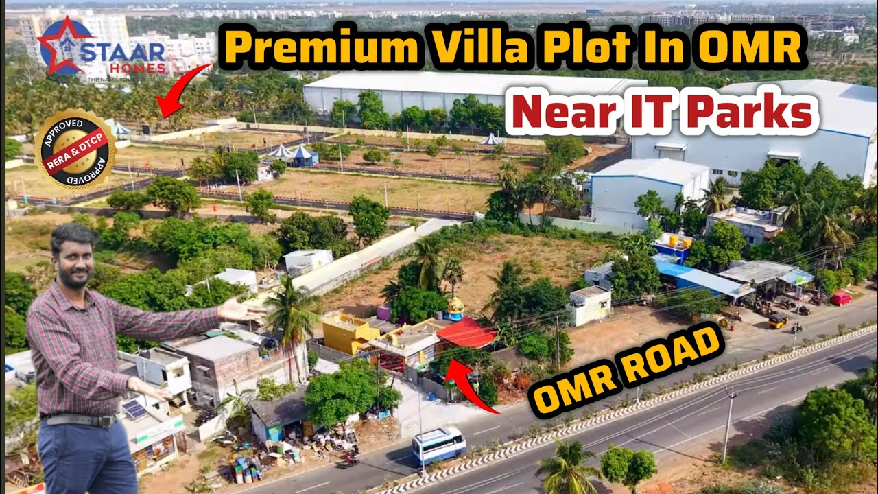 Residential Villa plot for sale in OMR near IT Park | OMR Road just 50 meter | DTCP & RERA Approved 