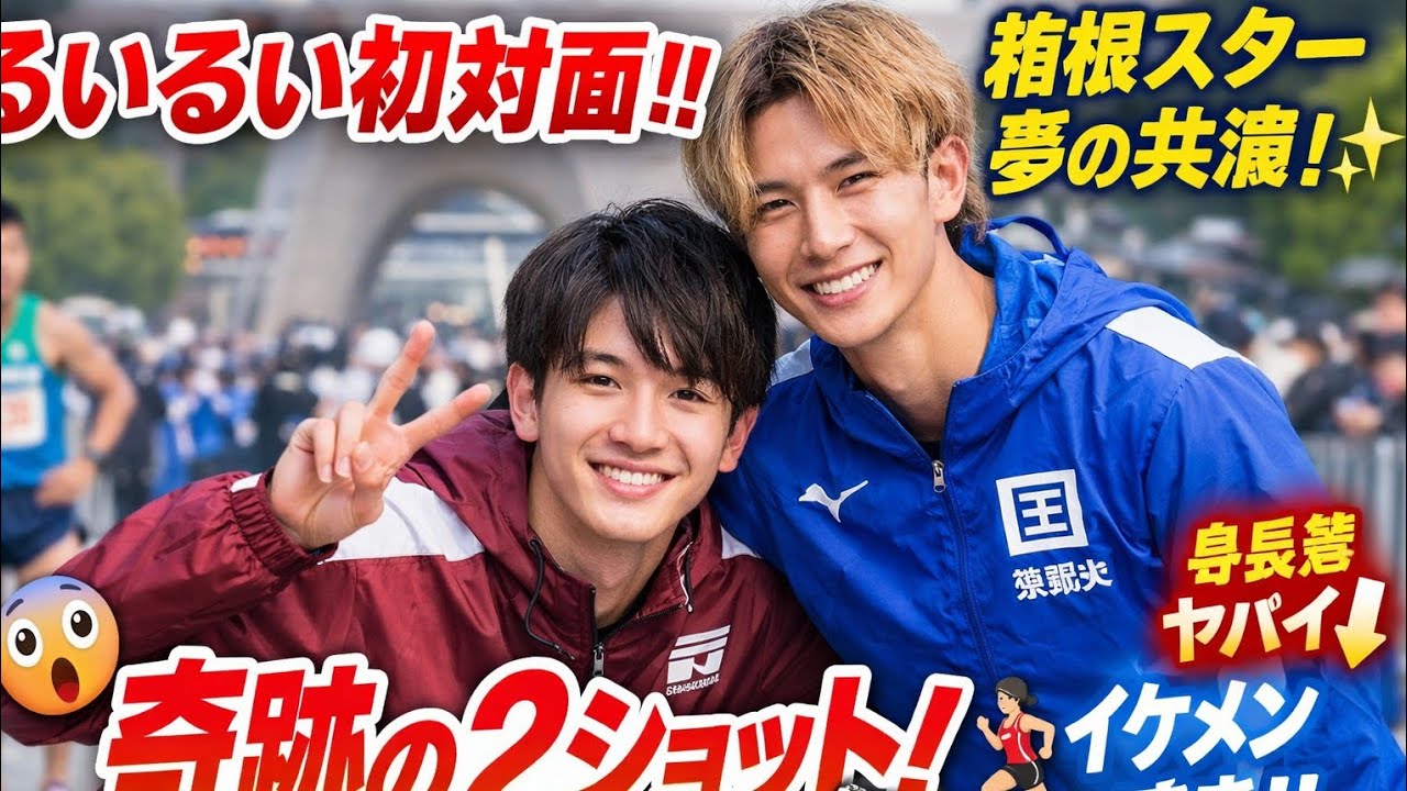るいるい初対面💥箱根ランナー大集合！男子駅伝の奇跡ショット🏃‍♂️✨」