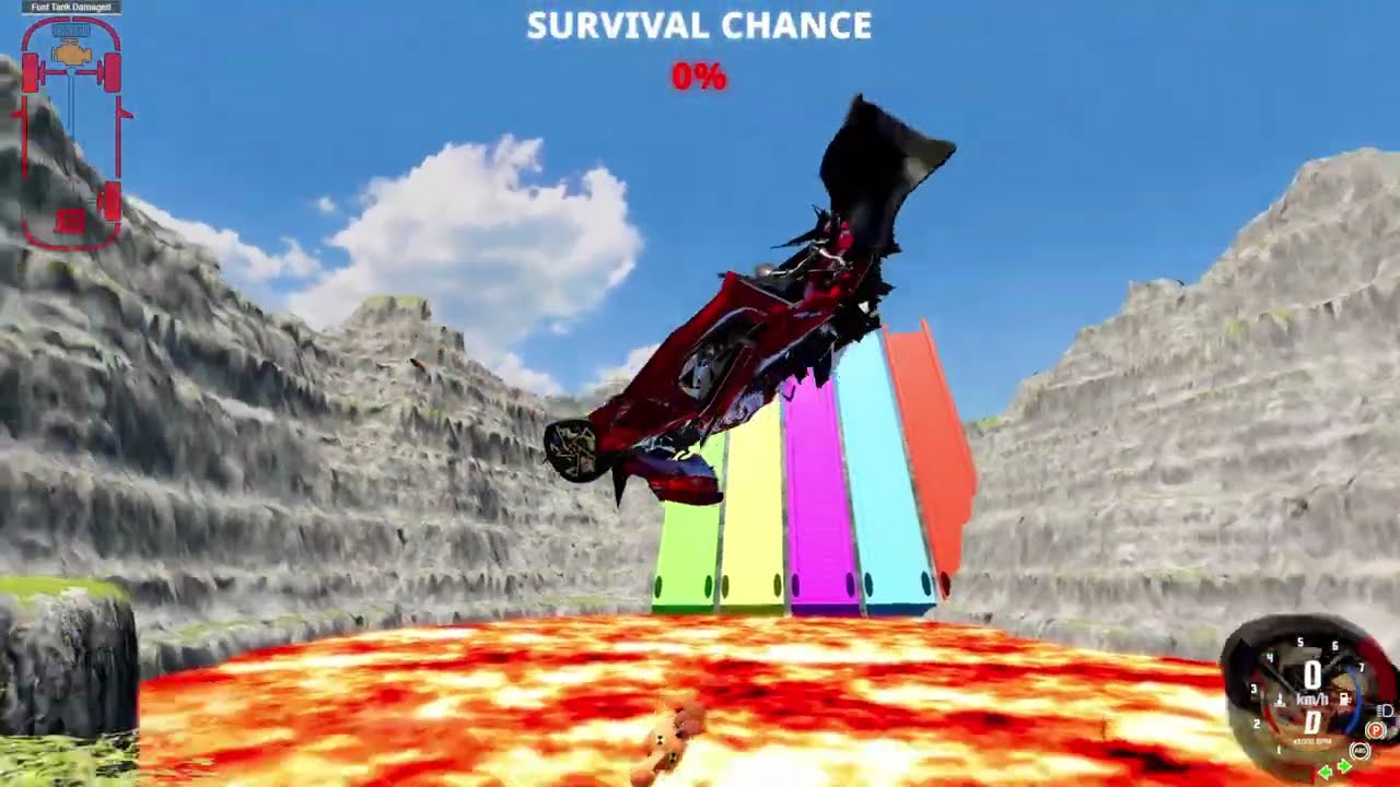 BeamNG.Drive #12 Leap Of Death Car Jumps and Falls Crashes