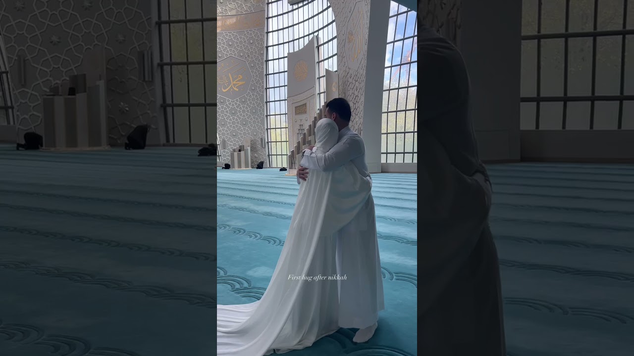First hug after Nikah #Alhamdulillah #Allah #islam #youtubeshorts #nikah #ytshorts #dua #prayer