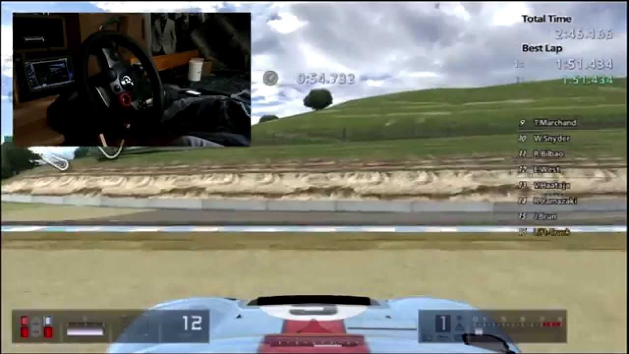 Gran Turismo 5 - Laguna Seca, Ford GT40 - Single Race (With wheel overlay)