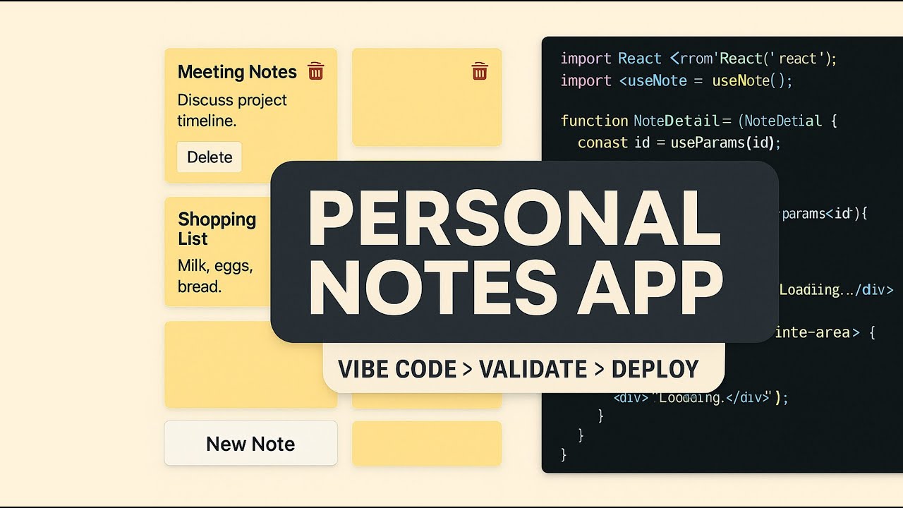 AI Vibe-Coding a Google-Keep-Style Notes App | Vite + React + TypeScript → Deploy on Vercel