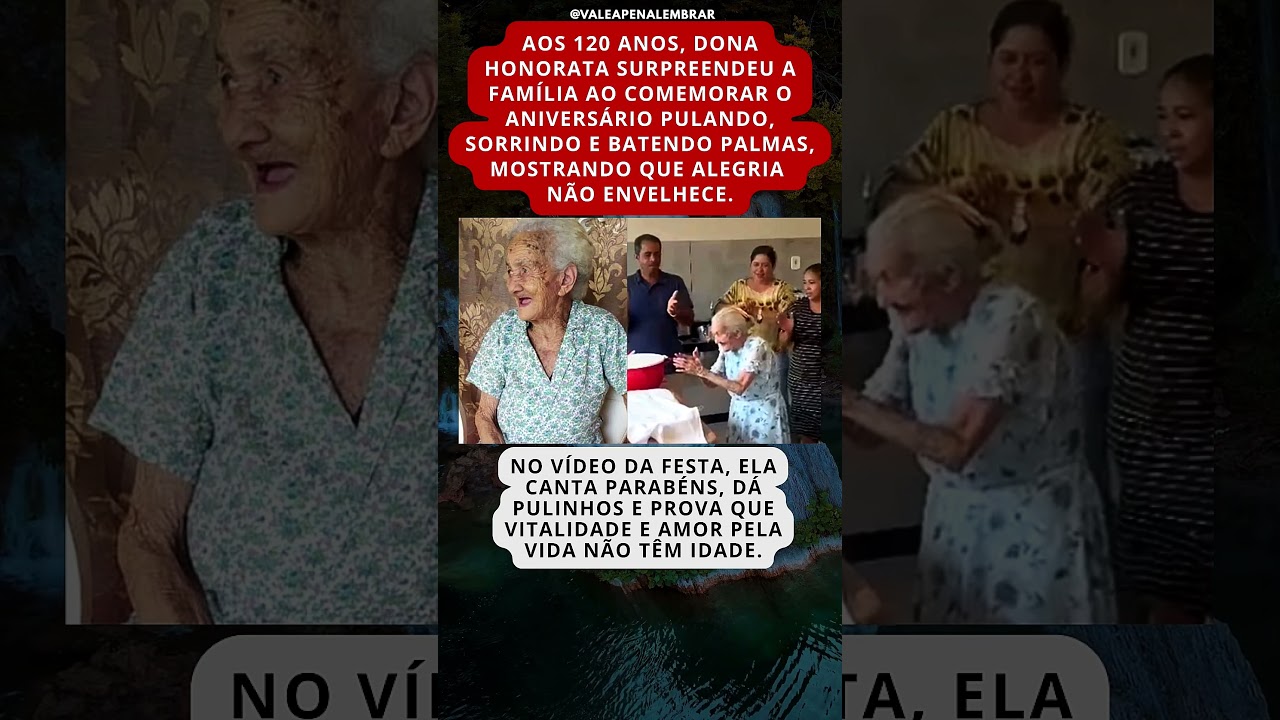 BRASILEIRA SURPREENDE: Dona Honorata completa 120 anos pulando