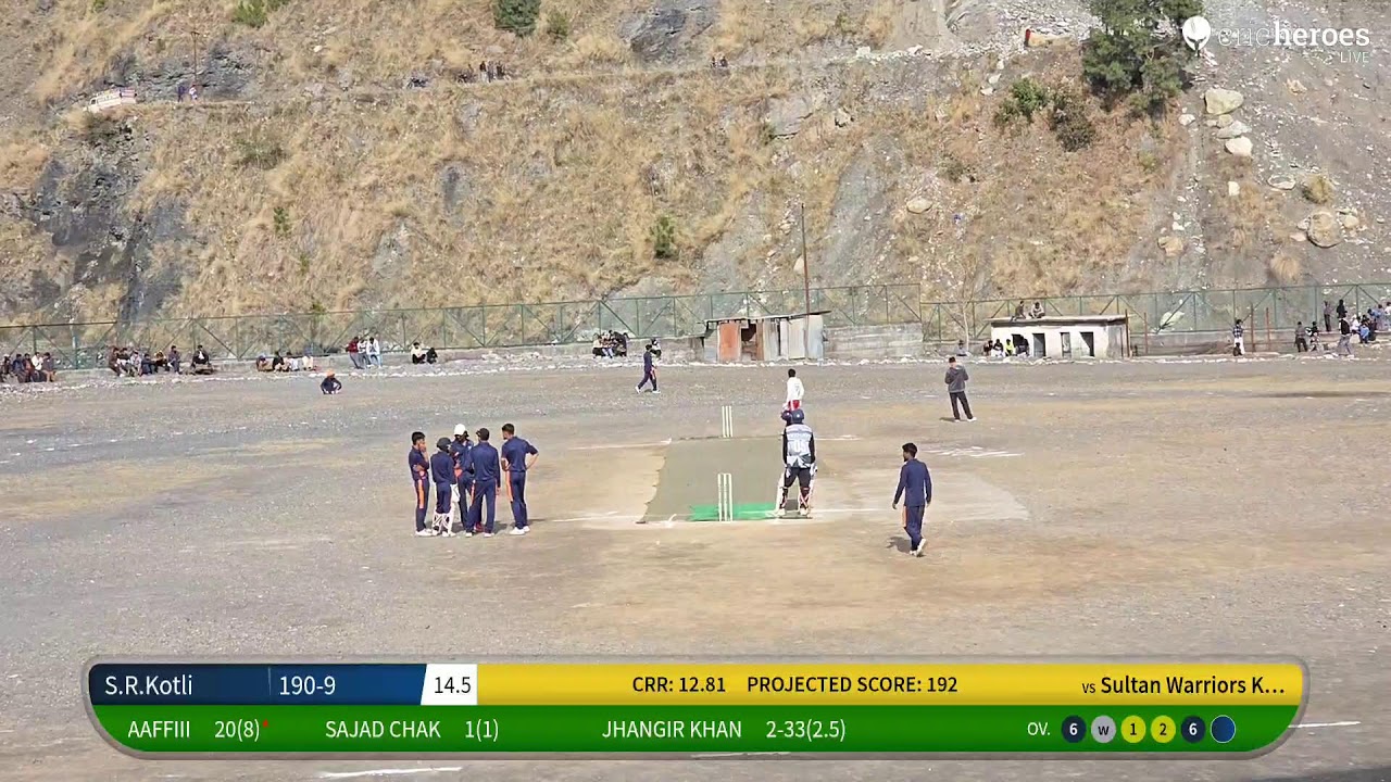 S.R.Kotli vs Sultan Warriors Khour live cricket match | Winter Cricket League Season-1 live - Sangu