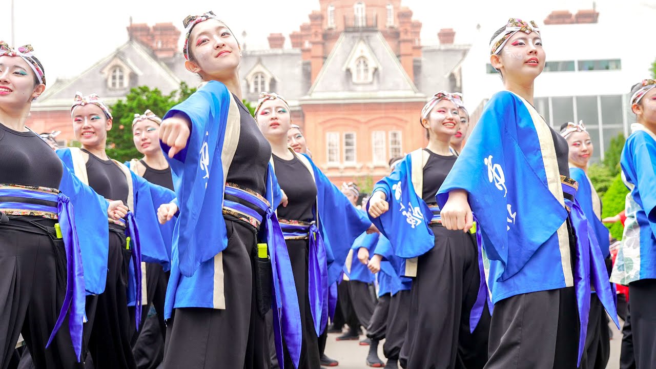 [4K] 市立船橋高校吹奏楽部THEヨサコイ　YOSAKOIソーラン祭り 2024 日曜日 道庁赤れんが会場 (中央)
