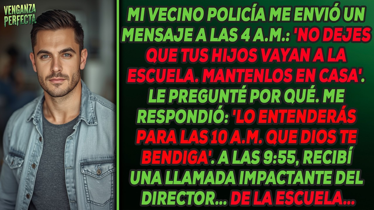 Mensaje de mi vecino policía a las 4 a. m.: 'No mandes a tus hijos a la escuela'. A las 10 a. m. ...