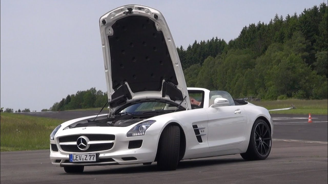 Mercedes-Benz SLS AMG Roadster - Brutal REVS & Fast Accelerations!