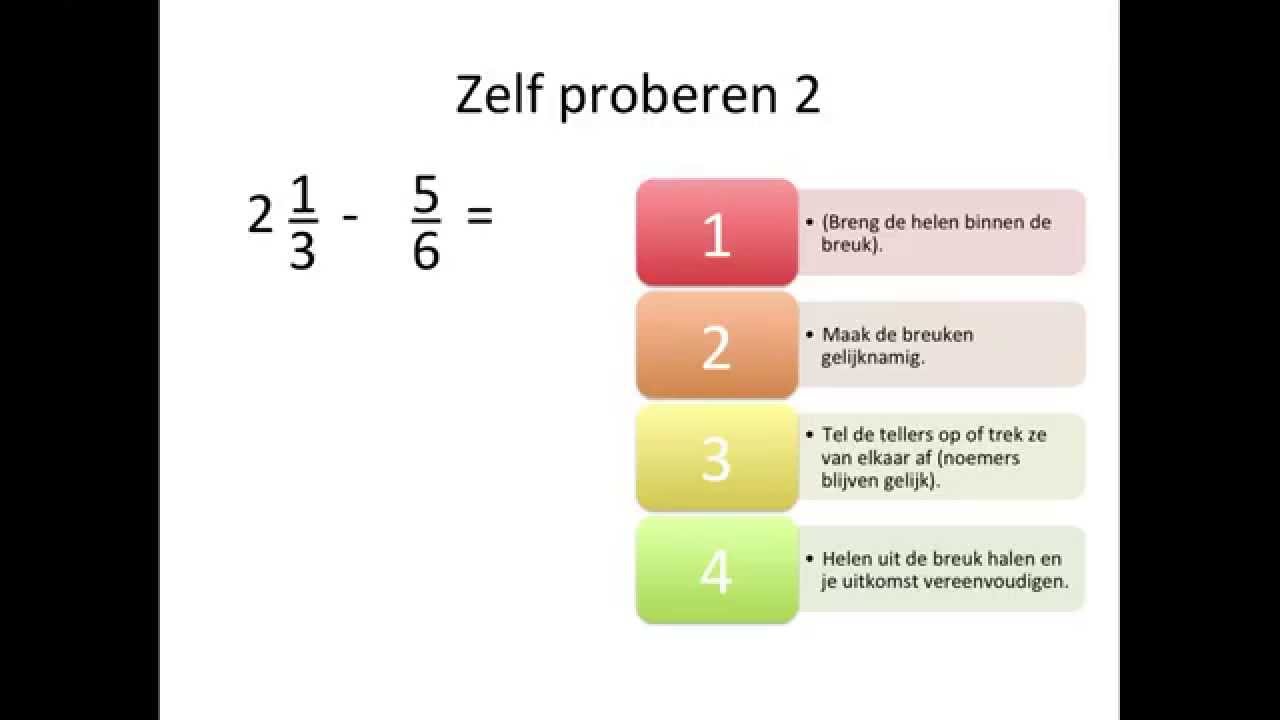 2.3 Breuken optellen en aftrekken