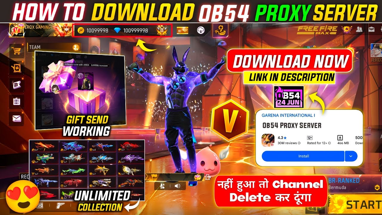 HOW TO DOWNLOAD PROXY SERVER IN FREE FIRE, HOW TO USE PROXY SERVER IN FREE FIRE, VIP PROXY SERVER