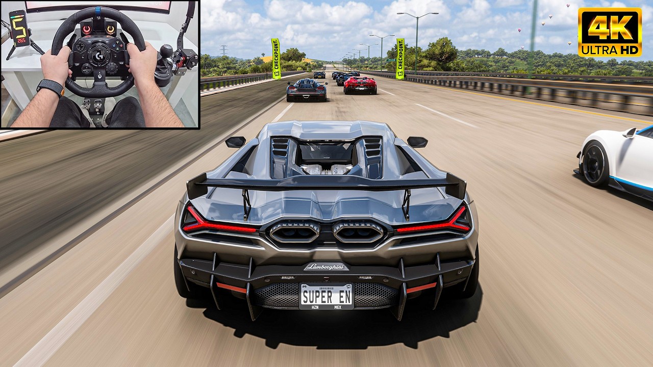 1380HP Lamborghini Revuelto VS Hypercars - Forza Horizon 5 | Logitech G923 Steering Wheel
