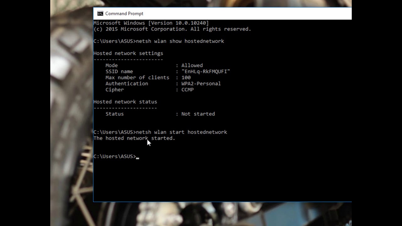 Tutorial of How to Start the Private Wireless Network Using Command Prompt