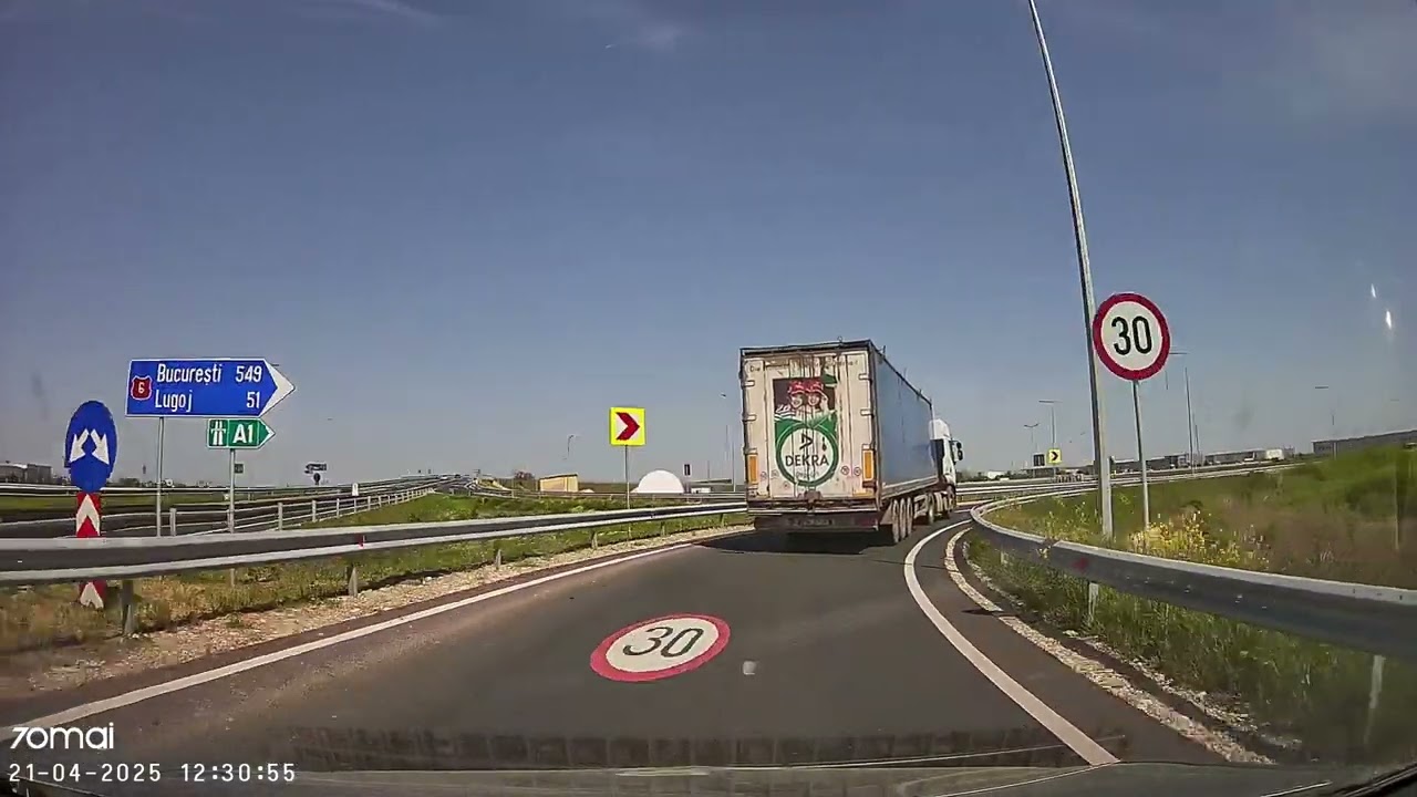 Dashcam Timisoara - de la Timisoara la Caransebes (C. Daicoviciu CS) - 21 apr. 2025