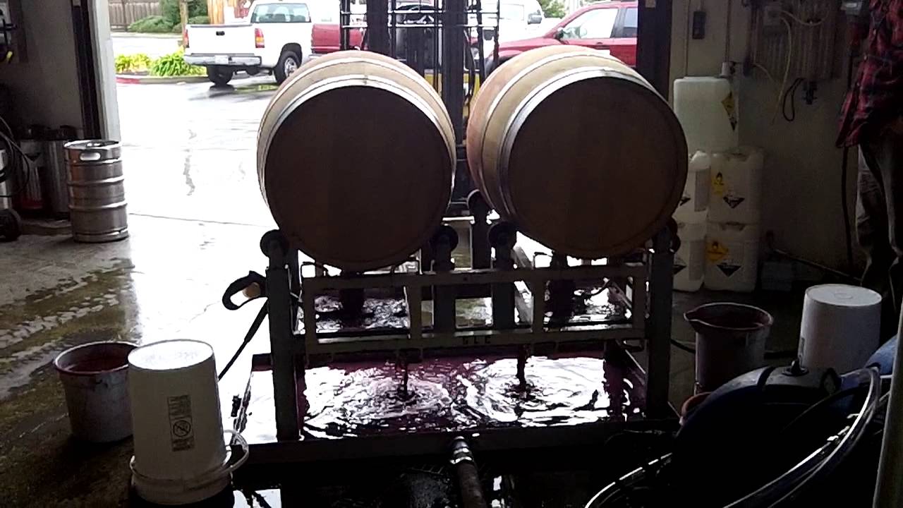 WINE BARREL WASHING FUN AT JESSUP CELLARS