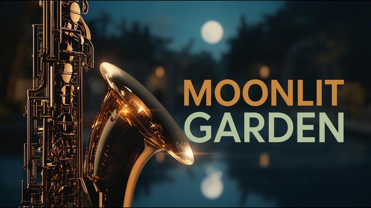 Moonlit Garden Smooth Jazz 🌿 Relaxing Saxophone Music for Peaceful Night Focus & Meditation