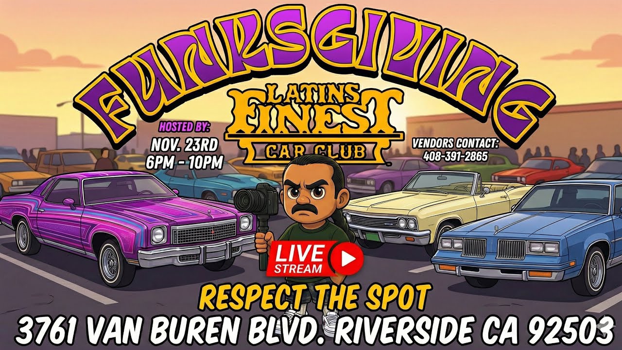 🔴 LIVE: Funsgiving Lowrider Night in Riverside