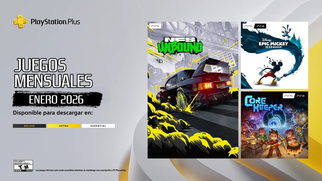 Juegos de Playstation Plus Essencial - Enero 2026