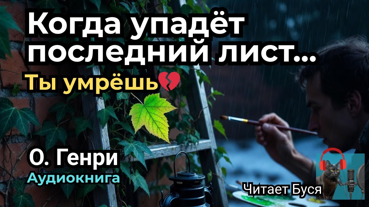 Последний лист 💔 О. Генри | Аудиокнига на ночь, от которой плачут даже сильные