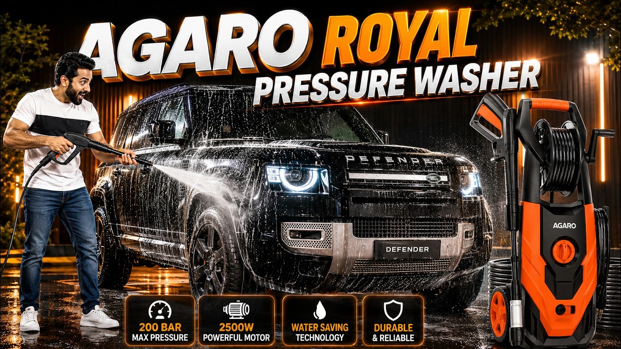 Agaro Royal High Pressure Washer | Car & Bike Pressure, Shampoo, Foam washing at home | Born Creator