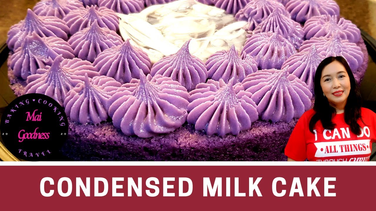 Ube Macapuno Condensed Milk Cake by Mai Goodness | No Oven Needed | Moist & Delicious Steamed Cake