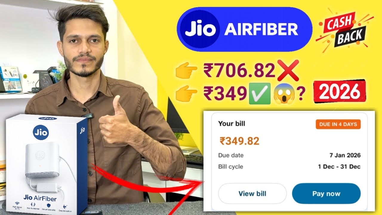 Jio AirFiber Bill Pay Kaise Kare? 😱 | Get Cashback & Discount