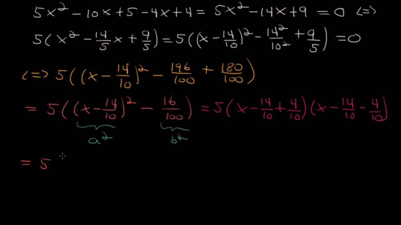 L&ouml;sa rotekvation del2 (algebraiskt), Grunken