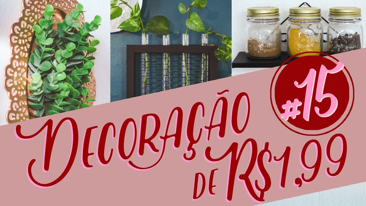 Decoração com objetos de R$1,99 - #15 - DIY