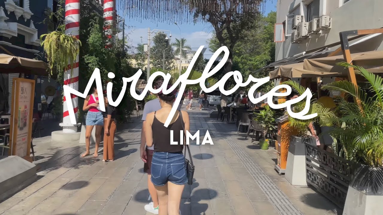 [4K] Caminata por las calles de MIRAFLORES - Así luce el distrito limeño en un día de Verano