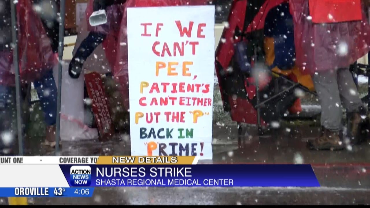 Shasta Regional Medical Center workers strike over patient safety concerns, contract negotiation
