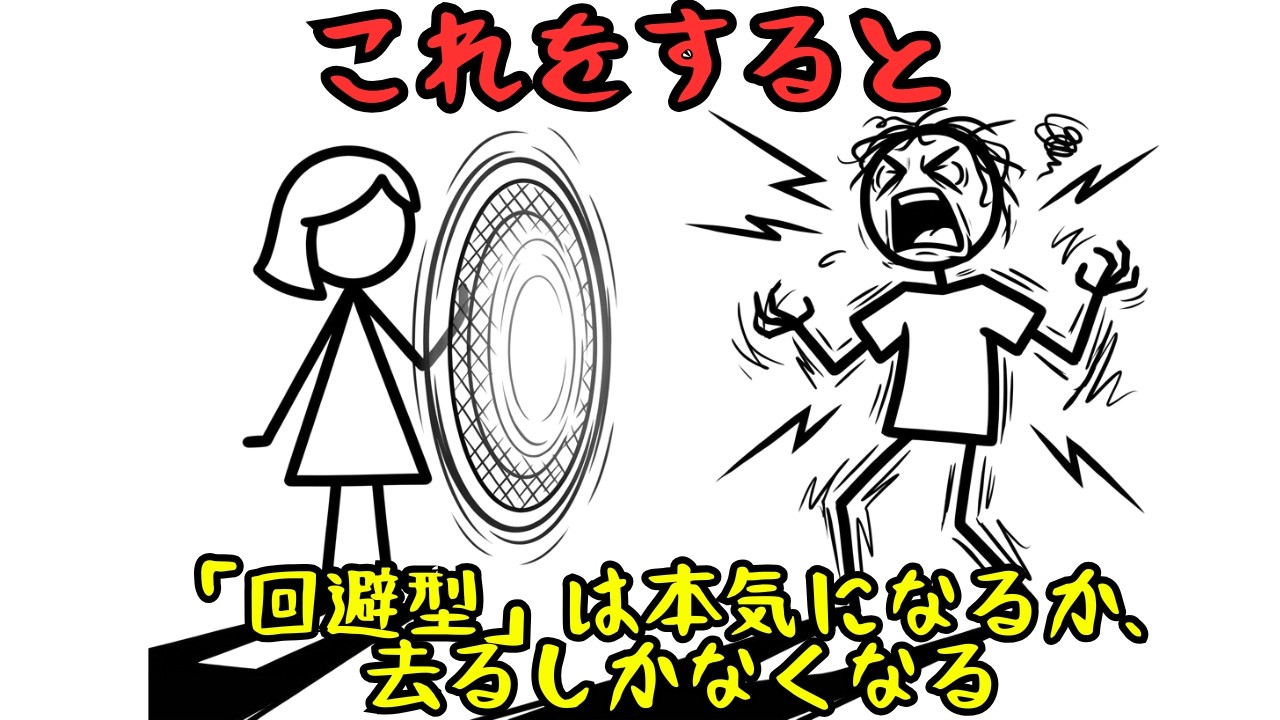 これをすると「回避型」は本気になるか、去るしかなくなる（5つの境界線）
