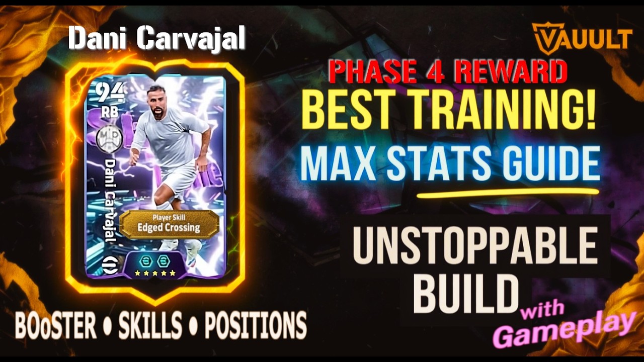 Dani Carvajal Training Guide FREE Phase 4 Reward RB Offensive Fullback Edged Crossing Special Skill