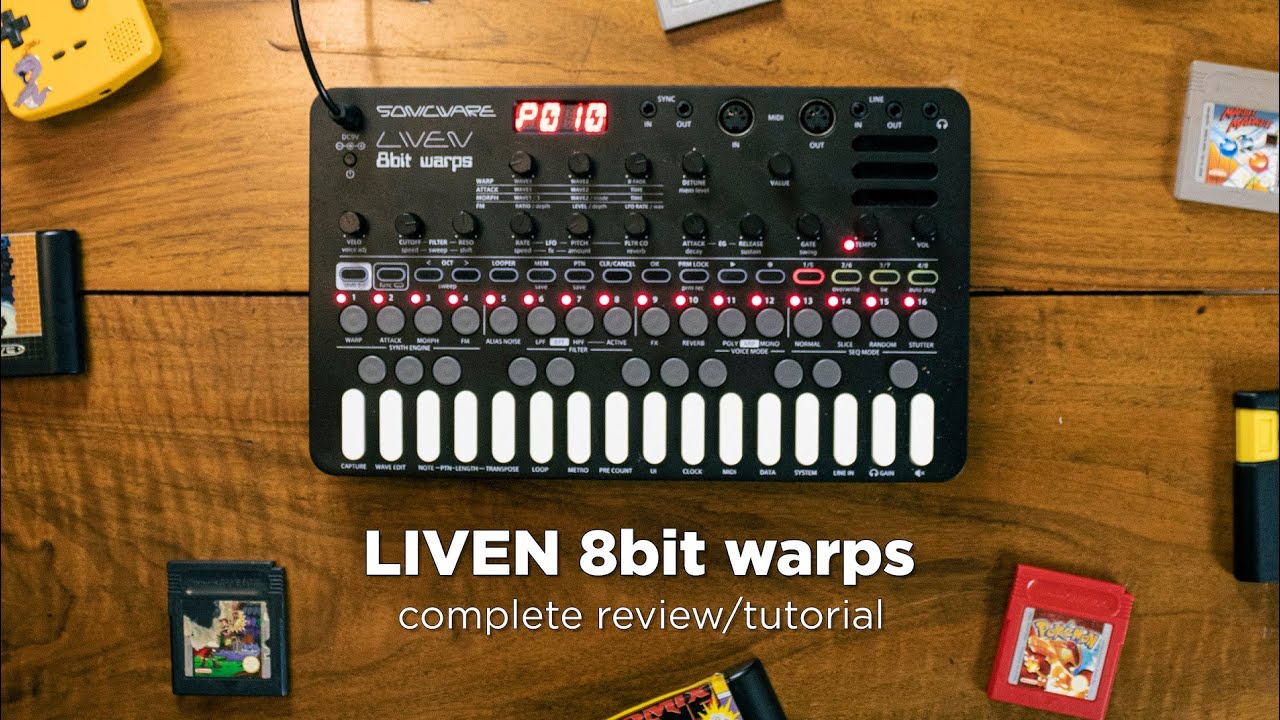 LIVEN 8bit warps COMPLETE review/tutorial - 8-bit synth, but it's for live performance!