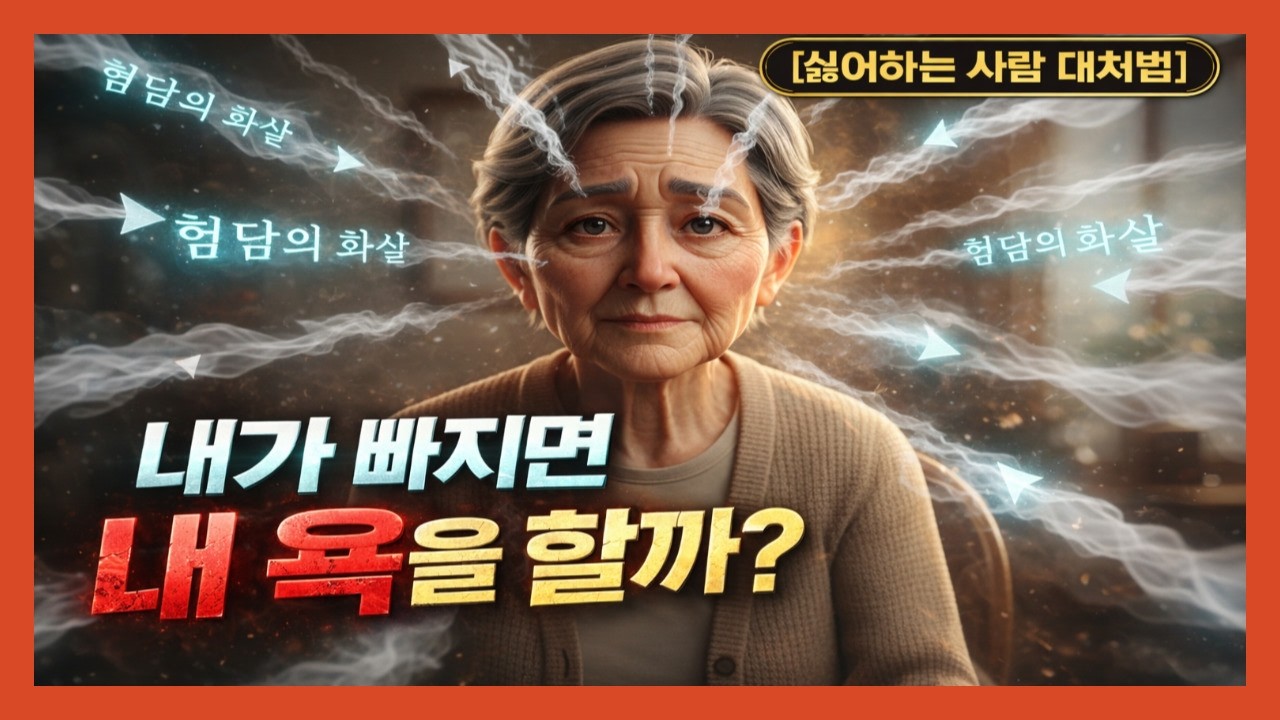 노후심리 ㅣ“내가 빠지면 내 욕을 할까?” [싫어하는 사람 대처법}