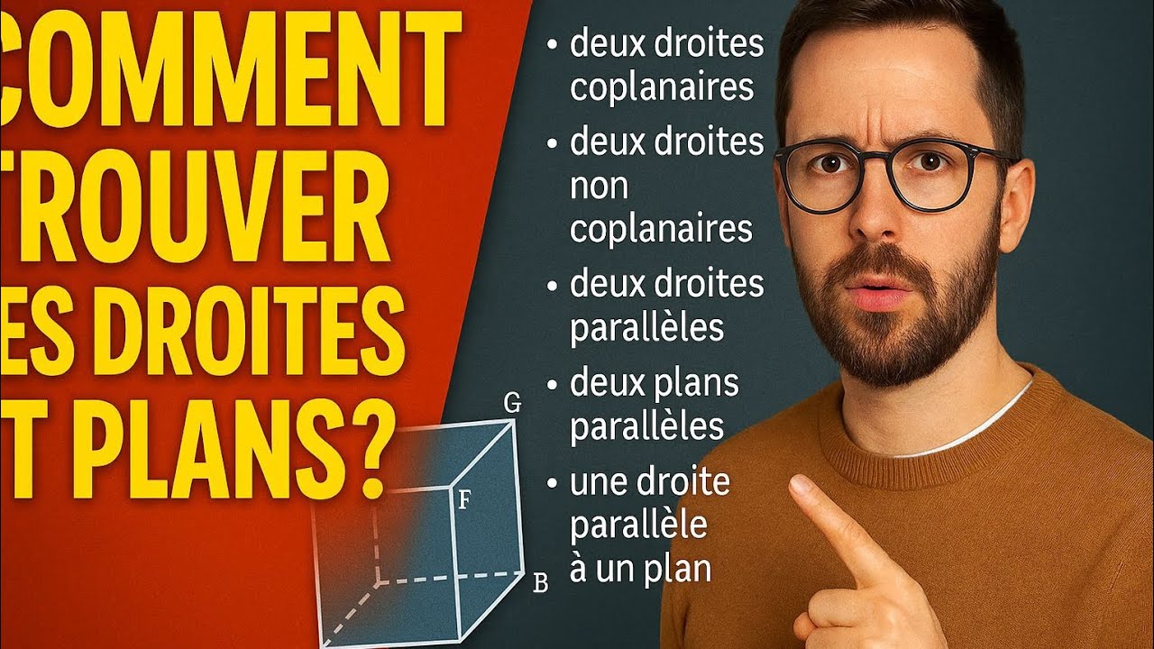 LES DROITES ET PLANS DANS L’ESPACE EXPLIQUÉS EN 5 MIN ! (Exercice incontournable de géométrie)