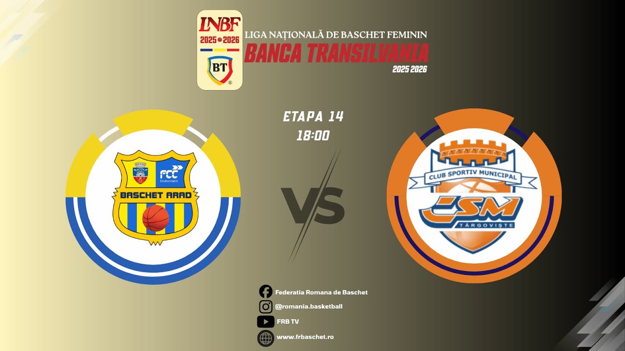 Liga Nationala de Baschet Feminin BT 25/26- FCC Baschet UAV Arad vs CSM CSU Targoviste