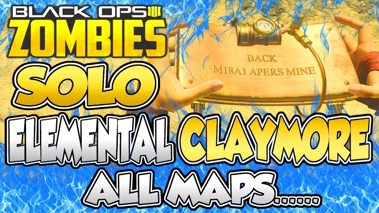 *SOLO* ELEMENTAL CLAYMORE GLITCH All Maps (After Patch 1.25) - BO4 ZOMBIE GLITCHES