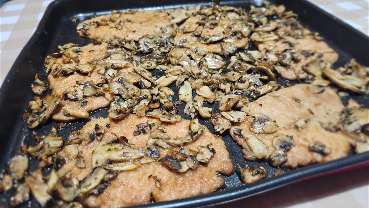 Fettina di arista al forno con i funghi 🤩👍
